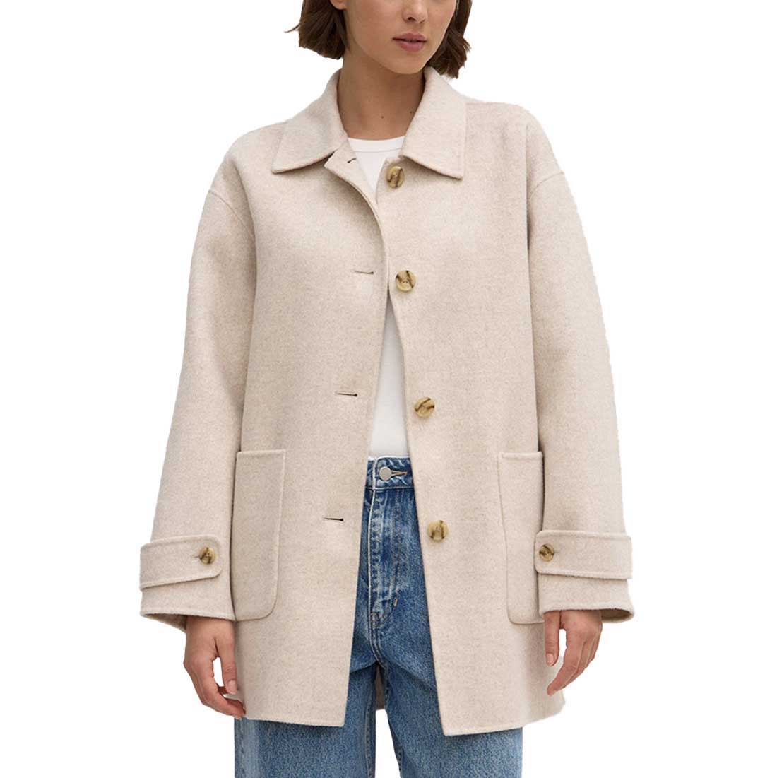 Assembly Label Pierra Wool Coat Oat Marle